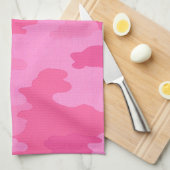Hot Pink Camouflage Kitchen Towel Theedoek (Quarter Fold)