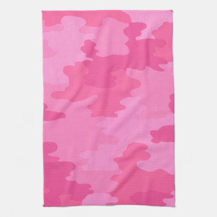 Hot Pink Camouflage Kitchen Towel Theedoek