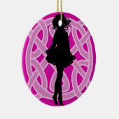 Hot Pink Celtic Dancer Ornament (Rechts)