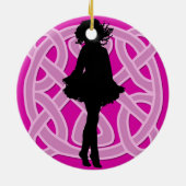 Hot Pink Celtic Dancer Ornament (Achterkant)