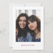 Hot Pink Charming Delicate Wildflowers Quinceañera Kaart (Achterkant)