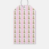 Hot Pink Cheetah Chinoserie Gift Label Cadeaulabel (Achterkant)