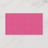 Hot Pink Chevron en Polka Dot Visitekaartje (Achterkant)