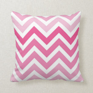 Hot Pink Chevron Ombre ZigZag Pattern Kussen