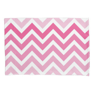 Hot Pink Chevron Ombre ZigZag Pattern Kussensloop