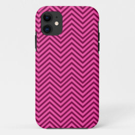 Hot Pink Chevron Pattern iPhone 11 Hoesje