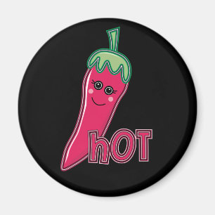 Hot Pink Chili Pepper Magneet