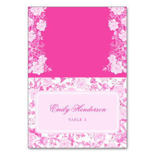 Hot Pink Chinoiserie Trouwtafel Plaats Kaarten
