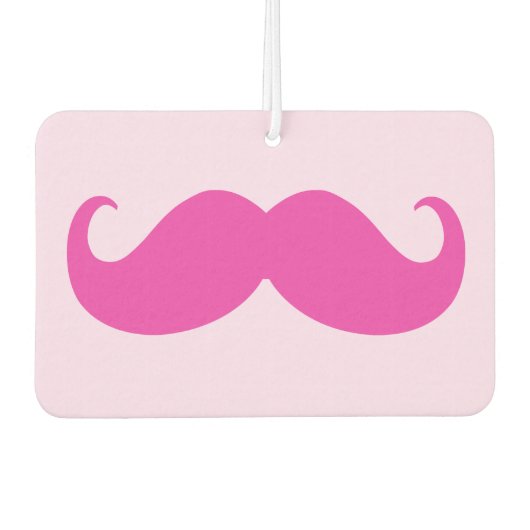 Hot Pink Classic Mustache Luchtverfrisser (Voorkant)