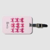 Hot Pink Coquette Bows Bagagelabel (Voorkant (horizontaal))
