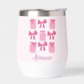 Hot Pink Coquette Pickle Jar en boog gepersonalise (Links)