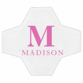 Hot Pink Custom Monogram Naam Voetbal (Enkel)