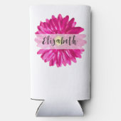  Hot Pink Daisy Custom Naam en Monogram (Achterkant)