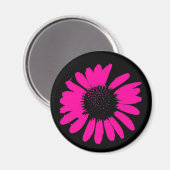 Hot Pink Daisy Magneet (Voorkant / Achterkant)