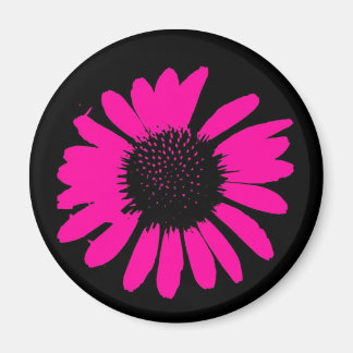 Hot Pink Daisy Magneet