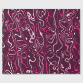 Hot pink damascus abstract swirls cool pattern cadeaupapier (Vlak)
