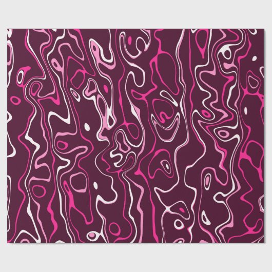 Hot pink damascus abstract swirls cool pattern cadeaupapier (Vlak)