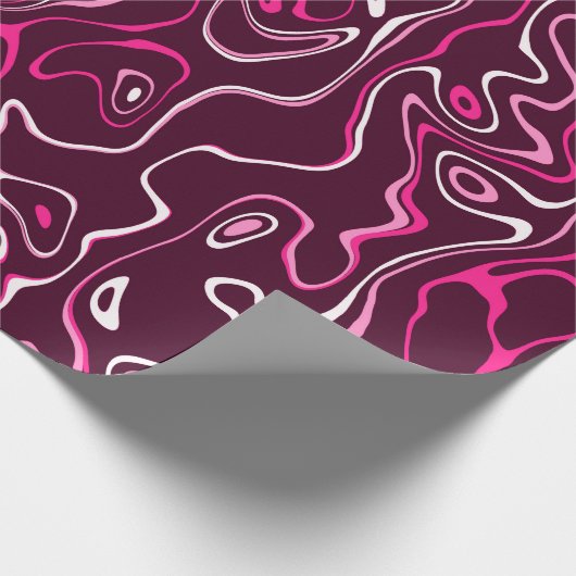 Hot pink damascus abstract swirls cool pattern cadeaupapier (Hoek)