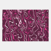 Hot pink damascus abstract swirls cool pattern inpakpapier vel (Voorkant 3)
