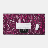 Hot pink damascus abstract swirls Custom Monogram (Clavier et souris)