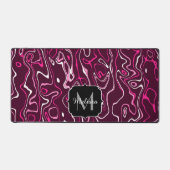Hot pink damascus abstract swirls Custom Monogram (Recto)