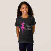 Hot Pink Dancer Silhouette Dance Forever T-shirt (Voorkant volledig)
