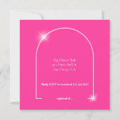 Hot Pink Disco Boogie Bridal Shower Uitnodiging (Achterkant)