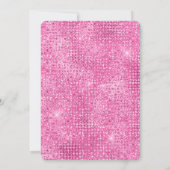 Hot Pink Disco Glitter 30e verjaardag Kaart (Achterkant)