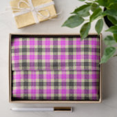 Hot Pink en Black Tartan Pset Tissuepapier (Geschenk)
