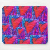 Hot Pink en Blue Multiple Hearts muismat (Voorkant)