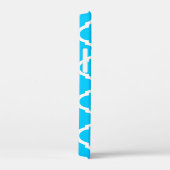 Hot Pink en Bright Aqua Trellis Monogram Case-Mate iPhone Case (Achterkant / Rechts)