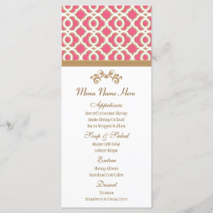 Hot Pink en Goud Marokkaans Menu