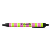 Hot Pink en Lime Green Monogram Pen (Bodem)