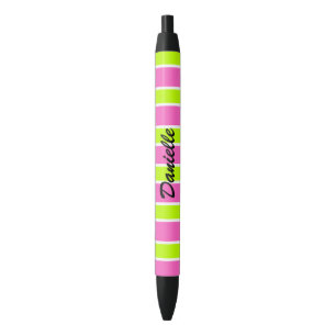 Hot Pink en Lime Green Monogram Pen