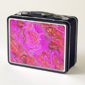 Hot Pink en Magenta Swirl Lunchbox (Achterkant)