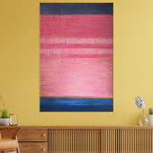 Hot Pink en Navy Abstract 2 - Canvasprint Canvas Afdruk (Insitu (Woonkamer))