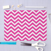 Hot Pink en White Chevron Pattern Tissuepapier (Craft)
