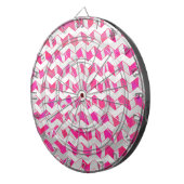 Hot Pink en White Chevron Zebra Dartbord (Voorkant Rechts)