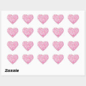 Hot Pink en White Chevron Zebra Hart Sticker (Vel)