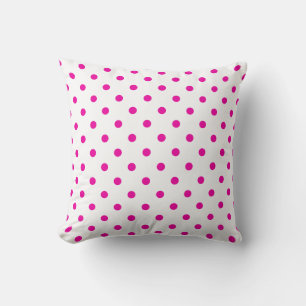 Hot Pink en White Polka Dot op een Pillow Kussen