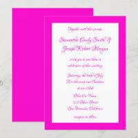Hot Pink en White Wedding