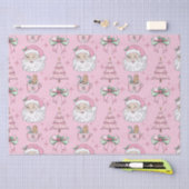 Hot Pink Father Christmas Bow Tissuepapier (Craft)