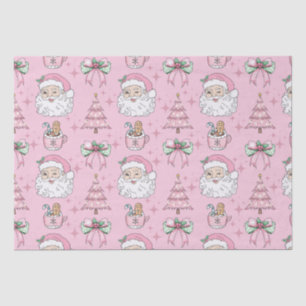 Hot Pink Father Christmas Bow Tissuepapier