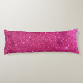 Hot Pink Faux Glitter Body Pillow Lichaamskussen (Achterkant)
