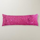 Hot Pink Faux Glitter Body Pillow Lichaamskussen (Voorkant)