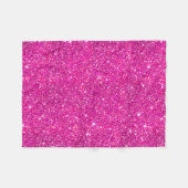 Hot Pink Faux Glitter Sparkle Pattern Girly Fleece Deken (Voorkant (Horizontaal))