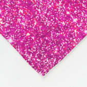 Hot Pink Faux Glitter Sparkle Pattern Girly Fleece Deken (Hoek)