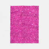 Hot Pink Faux Glitter Sparkle Pattern Girly Fleece Deken (Voorkant)