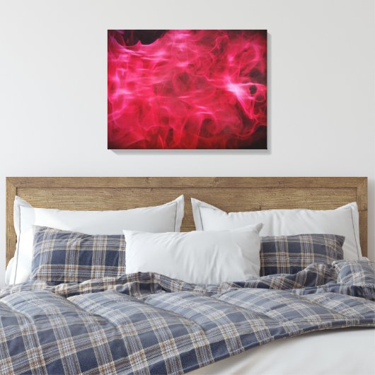 Hot Pink Fire en Flame Canvas Art (Insitu (Slaapkamer))