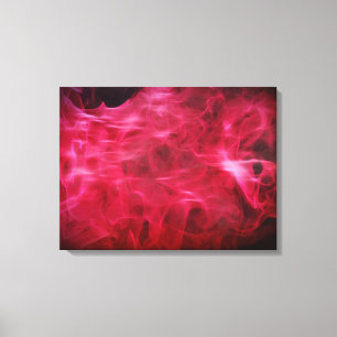 Hot Pink Fire en Flame Canvas Art